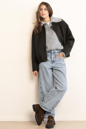 Look Alpaca zip sweater Emyla