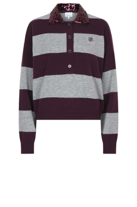 Dante6 |  Merino polo sweater Brayden | burgundy 