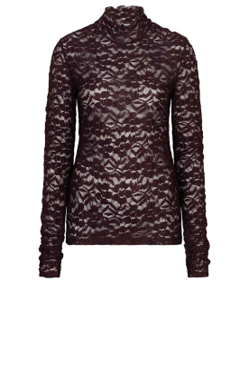 Dante6 | Kanten mesh top Irony | bordeaux 