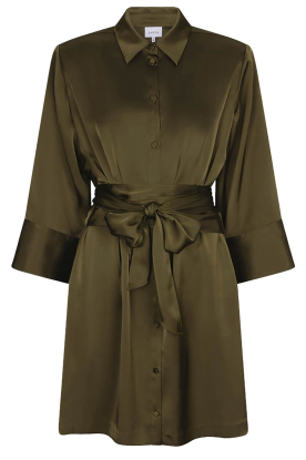 Dante6 |  Satin wrap dress Noanne | green 