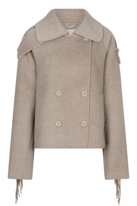 Dante6 |  Wool fringe jacket Haven | beige 