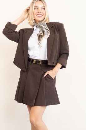 Dante6 |  Cropped blazer Reilley | brown 