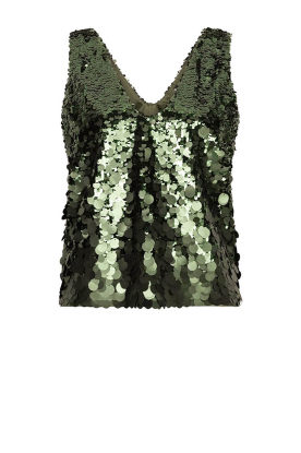 Dante6 | Pailletten top Lavelle | groen 