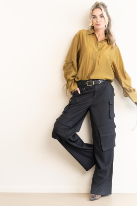 Look Shiny blouse with gathered sleeves Marel