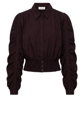 Aaiko | Geruite blouse Beaudine | bordeaux 