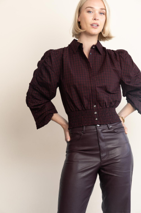 Aaiko |  Checked blouse Beaudine | burgundy 