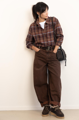 Aaiko | Barrel jeans Daley | bruin 