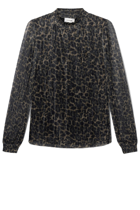 Aaiko |  Semi-transparent top with Tory leopard print | animal print 