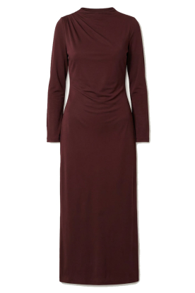 Aaiko |  Maxi dress with draped neckline Jace | burgundy 