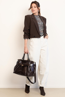 Look Semi-transparent top with Tory snake print