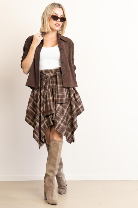 Look Checkered blouse skirt Dagny