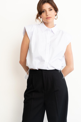 Co'Couture |  Cropped balloon blouse Elara | white 