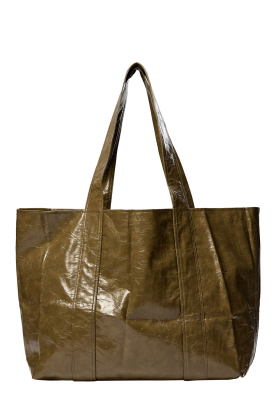 Co'Couture |  Faux leather look shopper Ric | green 