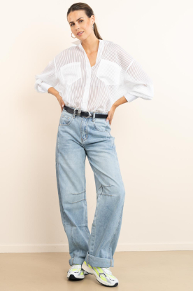 Look Striped mesh blouse Noor