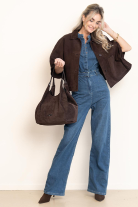 Est'Seven |  Denim stretch jumpsuit Haley | blue 
