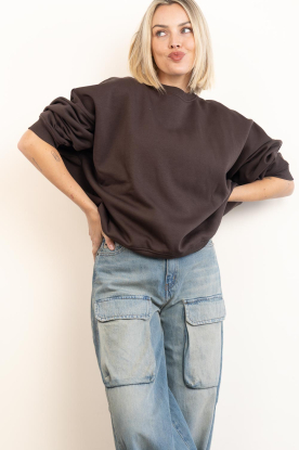 Est'Seven |  Sweater with pleats Monchou | brown 