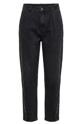 Est'Seven |  Barrel jeans with studs Loua | black 
