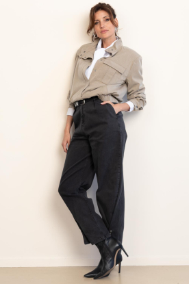 Est'Seven |  Barrel jeans with studs Loua | black 