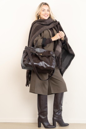 Look Checked poncho Rhea