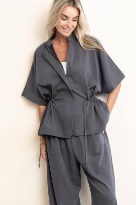 Club L'avenir |  Top with drawstring waist Umay | grey 