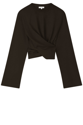 Club L'avenir |  Cotton wrap top Syf | brown 