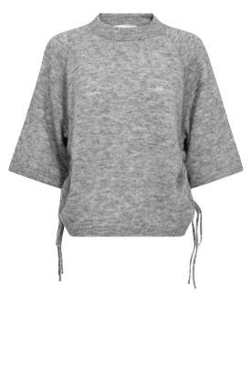 Co'Couture | Zachte pull-up trui Noomi | grijs 