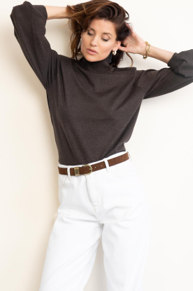 Co'Couture |  Soft turtleneck Cory | brown 