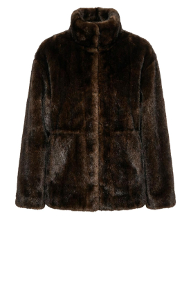 STUDIO AR |  Faux fur jacket with drawstring Frankie | olive 