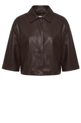 STUDIO AR |  Lambskin blouse jacket Hollis | brown 