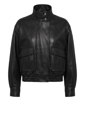 STUDIO AR |  Leather bomber jacket Willow | black 