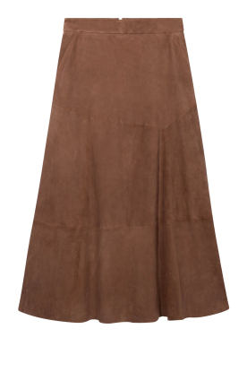 STUDIO AR |  Suède maxi skirt Helena | brown 