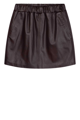 STUDIO AR |  Leather mini-skirt Saidy | brown 