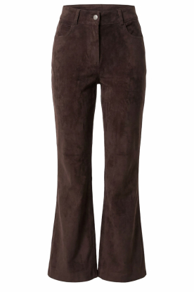 STUDIO AR |  Stretch suède legging Duana | brown  