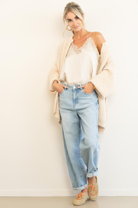 Look Satin top with lace Pia