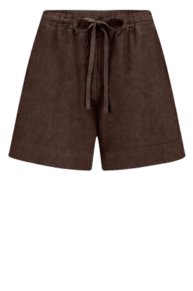 by-bar |  Linen shorts Lio | brown 