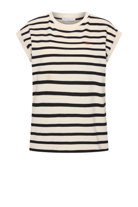 by-bar | Katoenen shirt met strepen Tobi | zwart 