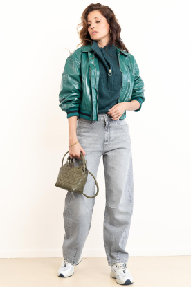 Look Alpaca blend half zip sweater