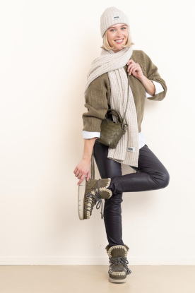 MOU |  Suède lace boots Bounce | green 