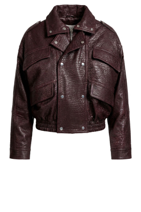 Alter Ego | Leren bikerjack Holly | bordeaux 