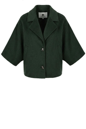 Alter Ego |  Double face wool cape Celin | dark green 
