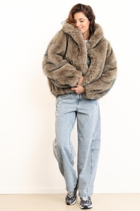 Look Oversized faux fur jacket Ally