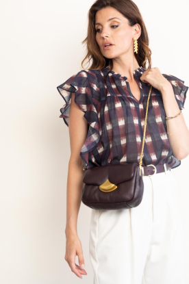 Sessun |  Leather shoulder bag Diviluz | plum 