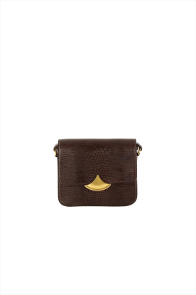 Sessun |  Leather printed bag Mimo | brown 