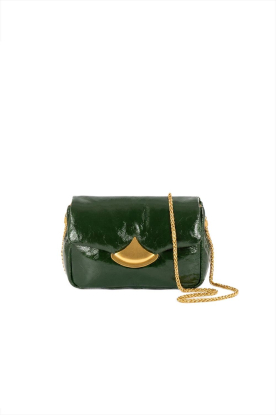 Sessun |  Quilted leather crossbody Diviluz Puffy | green 