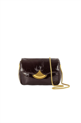 Sessun |  Quilted leather crossbody bag Puffy | brown 