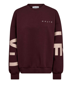 Haute L'Amitié |  Sweater with logo Maxi | burgundy 