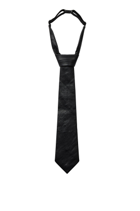 Haute L'Amitié |  Faux leather tie Tie | black 