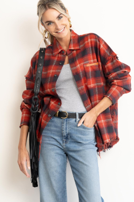 Janice |  Checkered blouse Darter | red 