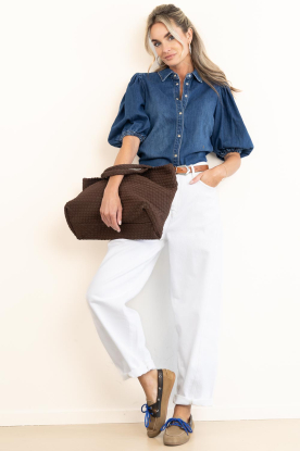 Look Denim blouse with puff sleeves Lars