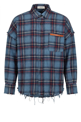 Janice |  Checkered blouse Darter | blue 